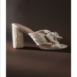 Loeffler Randall Penny Pleated Mule Platinum